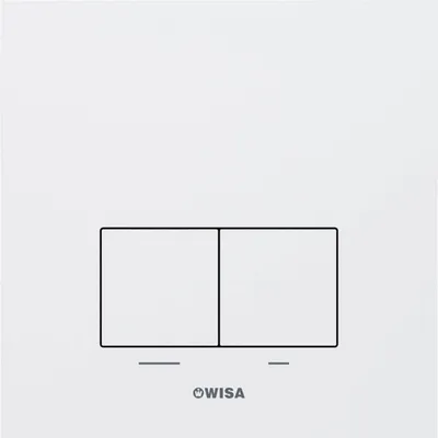 Produktbild von Wisa Delos bedieningspaneel aluminium mat wit tbv Wisa XF/XS