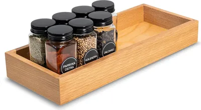 Produktbild von Creative Deco Holzbox Aufbewahrungsbox | 36 x 15 x 5 cm | Holzkiste Klein Ordnungsbox Holz Organizer Box Gewürz Organizer