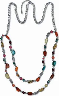 Produktbild von Steuer Modeschmuck Kette Modekette Muschel multi color
