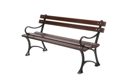 Obrázok produktu pre Parková záhradná lavička s rámom z liatiny, masívne borovicové drevo 0120 PALISANDER 150x74x38 cm