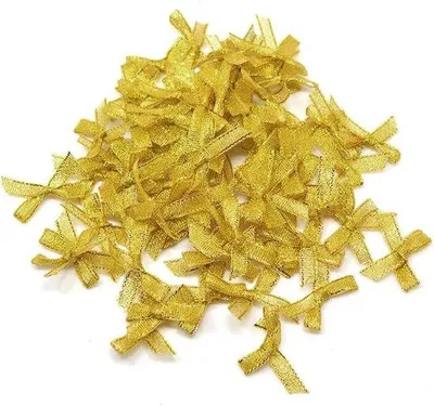 Zdjęcie produktu dla Mini satynowe kokardki, 100 sztuk, do dekoracji