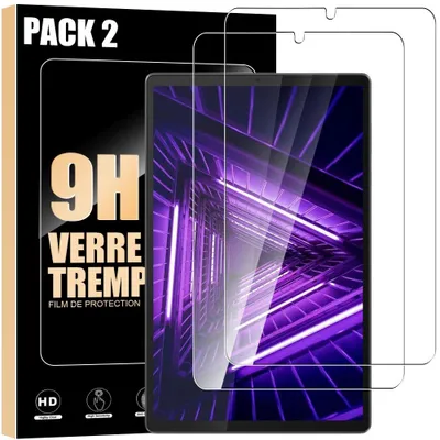 Image de 2 Verre Trempé pour Lenovo Tab M10 FHD Plus (2e gen) - Protection d'écran Transparent