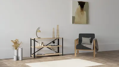 Immagine prodotto di Skye Decor, Derby - Sapphire, libreria, zaffiro, pannelli truciolari rivestiti al 100% in melamina, 103 x 29,5 x 60 cm