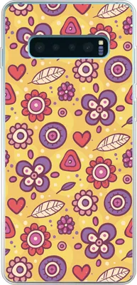 Produktbild von MuchoWow® Handyhülle Schutzhülle Hülle für Telefoonhoesje Samsung Galaxy S10 Lite Muster - Blumen - Lila - Orange Silikon Softcase Handy Hülle - Schutz