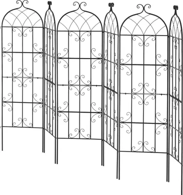 Image de 4 paquets de treillis métalliques pour plantes grimpantes 71 x 20 pouces, résistants à la rouille