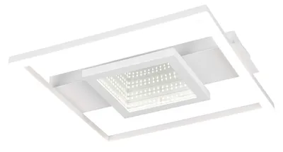 Image de Plafonnier LED, métal, blanc, mat, blanc neutre, L 35 cm