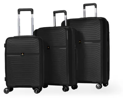 Produktbild von Hoffmanns 3-tlg.Kofferset POLYPROPYLENE Modell DAISY 03201 Schwarz