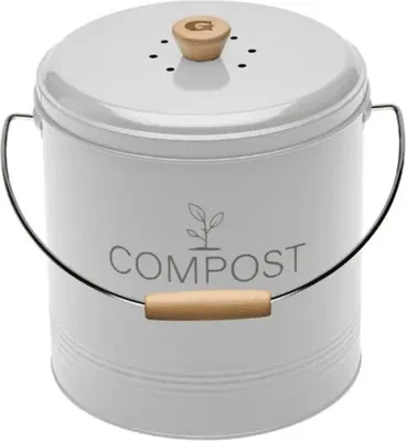 Image de Seau à compost rond 8l blanc - Guillouard - 040616 -