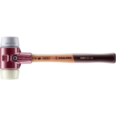 Produktbild von HALDER SIMPLEX Schonhammer Ø 60 mm TPE-mid grau / Nylon mit Tempergussgehäuse