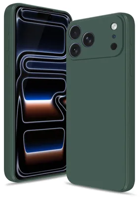 Produktbild von iPhone 17 Pro Max Hülle, Flüssig Silikon Handyhülle Stoßfest Kratzfest Schutzhülle für iPhone 17 Pro Max Grün