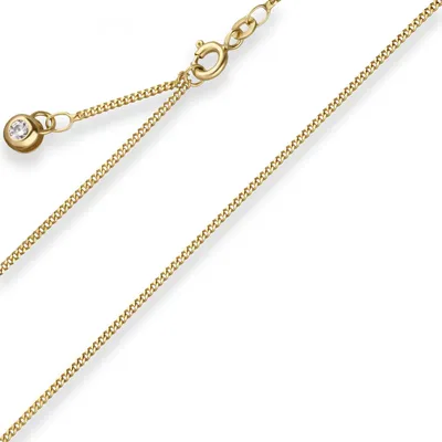 Produktbild von 1,4mm Panzerkette Fusskette Fussschmuck aus 333 Gold Gelbgold 25cm Zirkonia