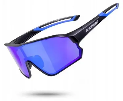 Zdjęcie produktu dla Okulary rowerowe / sportowe z polaryzacją ROCKBROS UV400 (10138) czarno-nebieskie