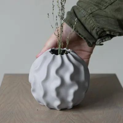 Produktbild von Vase Malmbäck - hellgrau: small