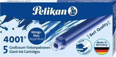 Obrázek produktu pro Pelikan 310748, velké inkoustové kazety 4001 – královská modř – 5 kusů v krabičce