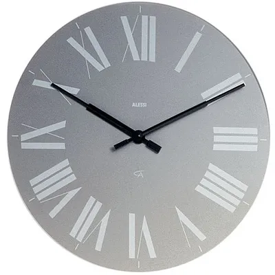 Productafbeelding van Alessi "Firenze" wandklok, grijs (Art.-nr. 12 G, EAN 8003299295807)