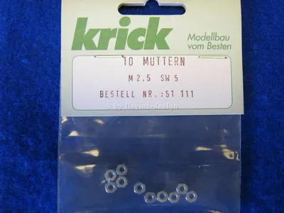 Produktbild von Krick Sechskantmuttern M2,5 SW5(10)