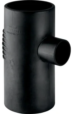 Produktbild von Geberit Abzweiger, Silent-db20, 88,5°, d56/56mm, PE-S2, schwarz, 1 Stk.
