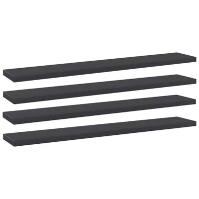 Zdjęcie produktu dla Półki na książki, 4 szt., szare, 60x10x1,5 cm, płyta wiórowa