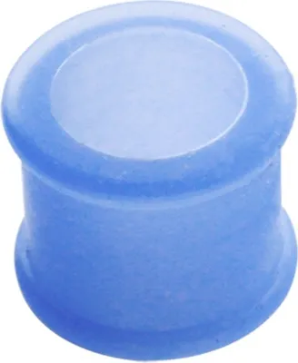 Produktbild von Silikon Flesh Tunnel Extra Soft Weich Ohr Piercing Ohrstecker Double Flared hellblau 18 mm