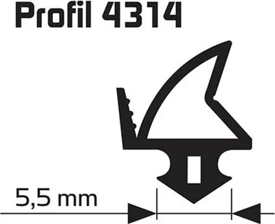 Produktbild von Renov.-Dichtung sw Profil25m, 4314 f. KF-Fenster u.Türen Silikon
