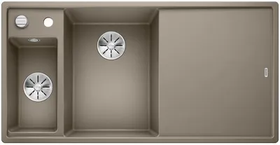 Obrázek produktu pro BLANCO AXIA III 6 S, SILGRANIT® PuraDur®, tartufo, mísa vlevo, se skleněnou deskou na krájení