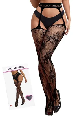 Immagine prodotto di Collant donna, taglie forti, modello sexy, color nero, taglie 3XL-5XL