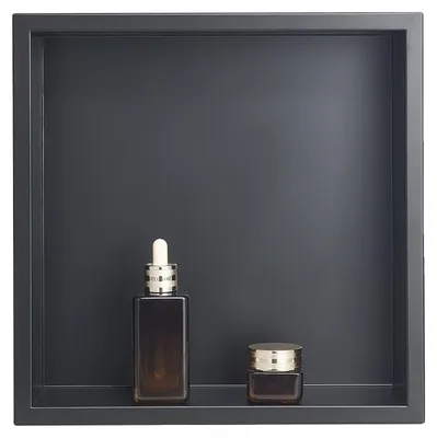 Immagine prodotto di Nicchia doccia VEVOR, 10,16x33,02x33,02 cm, nicchia da incasso a parete, mensola per doccia in acciaio inox, organizzatore di sapone e shampoo, resistente e facile da installare, nero per bagno