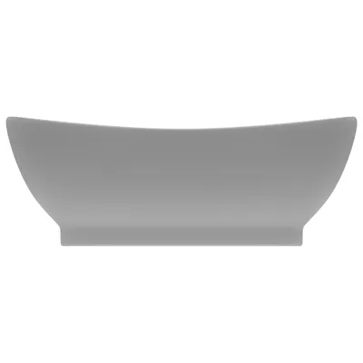 Obrázek produktu pro vidaXL umyvadlo s přepadem Matt Light Grey 58,5x39cm Keramika