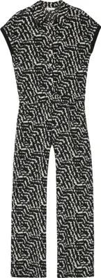 Produktbild von Street One Jumpsuit crincle crash Print L Black 38/30