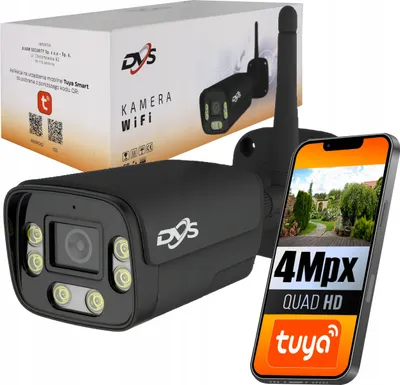 Produktbild von Kabellose Außenkamera Wi-Fi IP 4 Mpx Schwarze Tube Tuya DVS-MP4028TT-IRWS