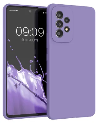 Produktbild von kwmobile Handyhülle für Samsung Galaxy A53 5G Hülle - Case Silikon - Kabelloses Laden - Schutzhülle Cover in Veilchen Lila