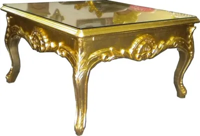 Image de Casa Padrino Table basse baroque 70 x 70 cm Gold - Table basse - Table de salon - Table d'appoint - Meubles