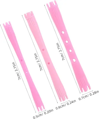 Zdjęcie produktu dla 90 sztuk plastikowych prętów do trwałej ondulacji, małe spiralne grzebienie do stylizacji włosów bez trwałą, różne średnice, faliste lokówki do włosów krótkich i długich