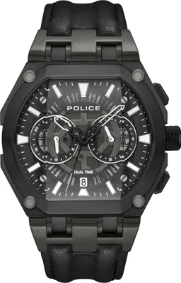 Produktbild von POLICE Herrenuhr Quarzuhr schwarz onesize Herren 45 PEWGF0054401, PEWGF0054403