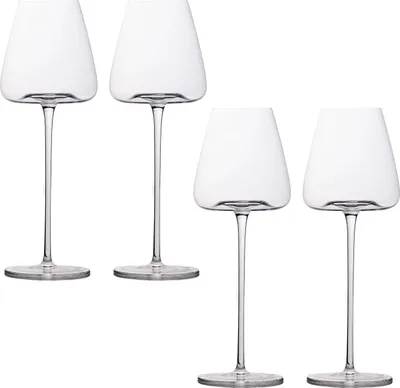Immagine prodotto di Intirilife 4x bicchiere da vino dal design moderno - capacità 500 ml - calice da vino bianco vino rosso vetro di cristallo antiurto lavabile in lavastoviglie