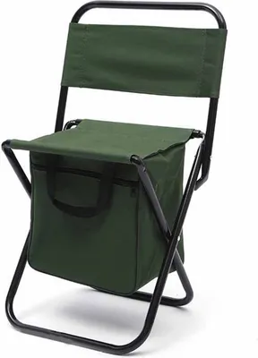 Image de Chaise pliante pour l'extérieur Chaise à dossier pliante portable pour le camping Chaise de loisir pour la pêche avec sac (vert)