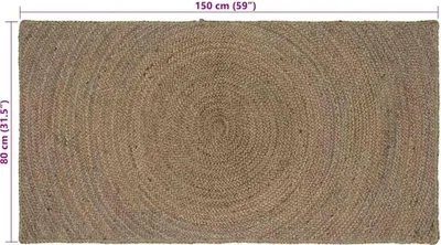 Immagine prodotto di Tappeti vidaXL Grigio 80 x 150 cm Juta