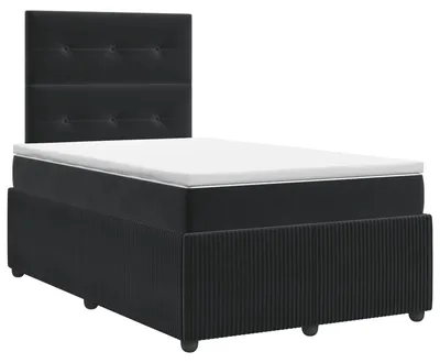 Obrázok produktu pre vidaXL Box spring posteľ s matracom čierna 120 x 190 cm zamat