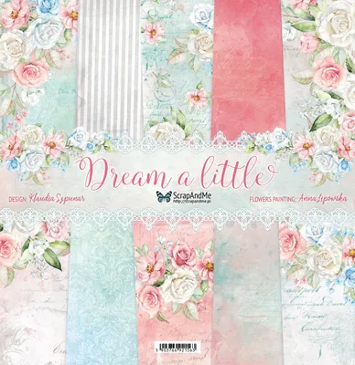 Image de SCRAPandME 6feuilles 30x30cm double face papier scrapbooking 250g, Dream a little