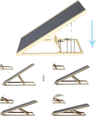 Obrázek produktu pro Rampa pro zvířata, nastavitelná výška, protiskluzový povrch, 70 cm