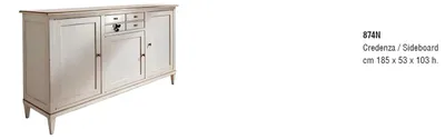 Immagine prodotto di Credenze Mobili in legno massiccio Cassettiere Credenza Beige