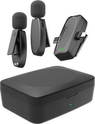 Produktbild von One-Trigger-Two 2,4G Kabelloses Mikrofonsystem Ansteckmikrofon fuer Telefon Omnidirektionales Mini-Ansteckmikrofon Automatische Kopplung 50M uebertragungsreichweite Ersatz fuer iPhone 16/15/14/13/12/11 und Typ-C-Android-Telefonkameras