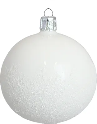 Produktbild von Weihnachtskugel aus weißem Porzellan mit Streuseln