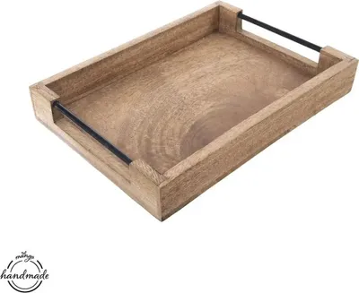 Image de ORION Plateau de service en mangue 35,5 x 25,5 cm, bois/métal ORION 153880