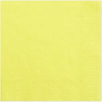 Obrázok produktu pre Serwetki trójwarstwowe żółte 33x33cm 20szt