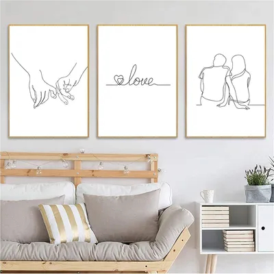 Obrázok produktu pre Sada troch plagátov "Ruka v ruke", čierno-biela, formát 50x70 cm