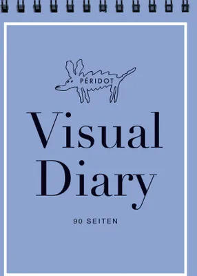 Produktbild von Tagebuch VISUAL DIARY Blau, über 90 Seiten für achtsames Wahrnehmen und Zeichnen von Erlebnissen