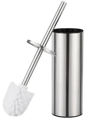 Toilettenbürste Edelstahl, gebürstet Nickel, abnehmbarer Kopf