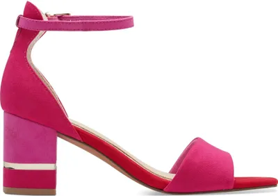 Produktbild von MARCO TOZZI Damen Sandalette Colorblock geschlossene Ferse Fesselriemen 2-28303-42, Größe:38 EU, Farbe:Pink