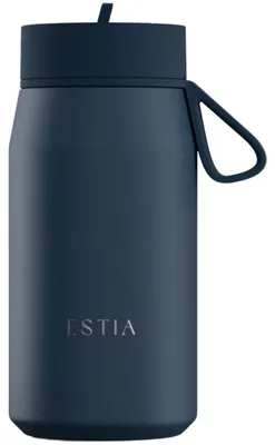 Produktbild von ESTIA Becher Kaffeebecher Thermobecher 360 ml dunkelblau aus Edelstahl mit dichtem Deckel
